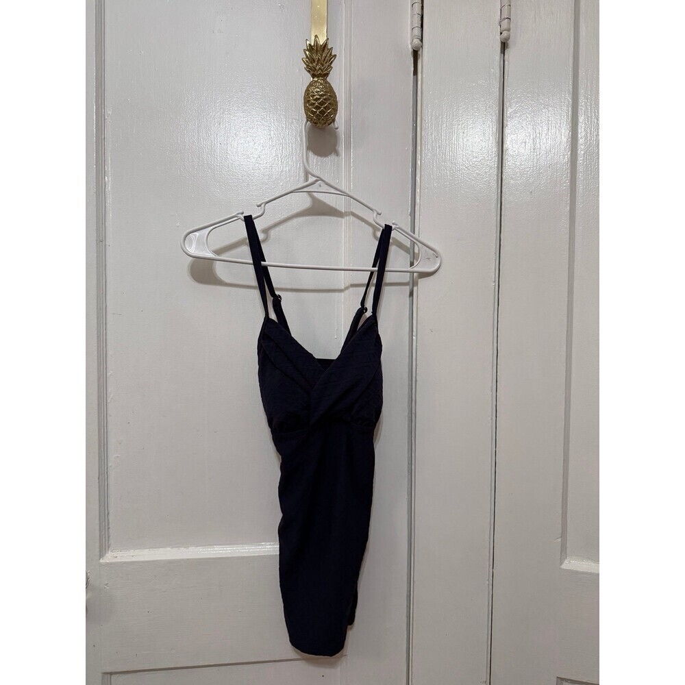 Summer Mae Navy Quilted One-Piece Swimsuit – Small (NWT)